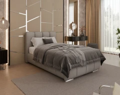 Gestoffeerd bed ZAIRA – modern design, verschillende kleuren & maten, 100x200
