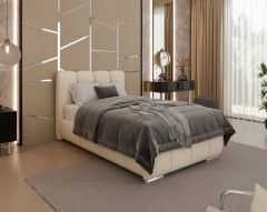 Gestoffeerd bed ZAIRA – modern design, verschillende kleuren & maten, 100x200