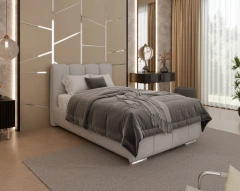 Gestoffeerd bed ZAIRA – modern design, verschillende kleuren & maten, 100x200