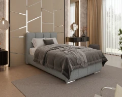 Gestoffeerd bed ZAIRA – modern design, verschillende kleuren & maten, 100x200