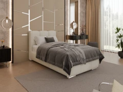 Gestoffeerd bed ZAIRA – modern design, verschillende kleuren & maten, 90x200